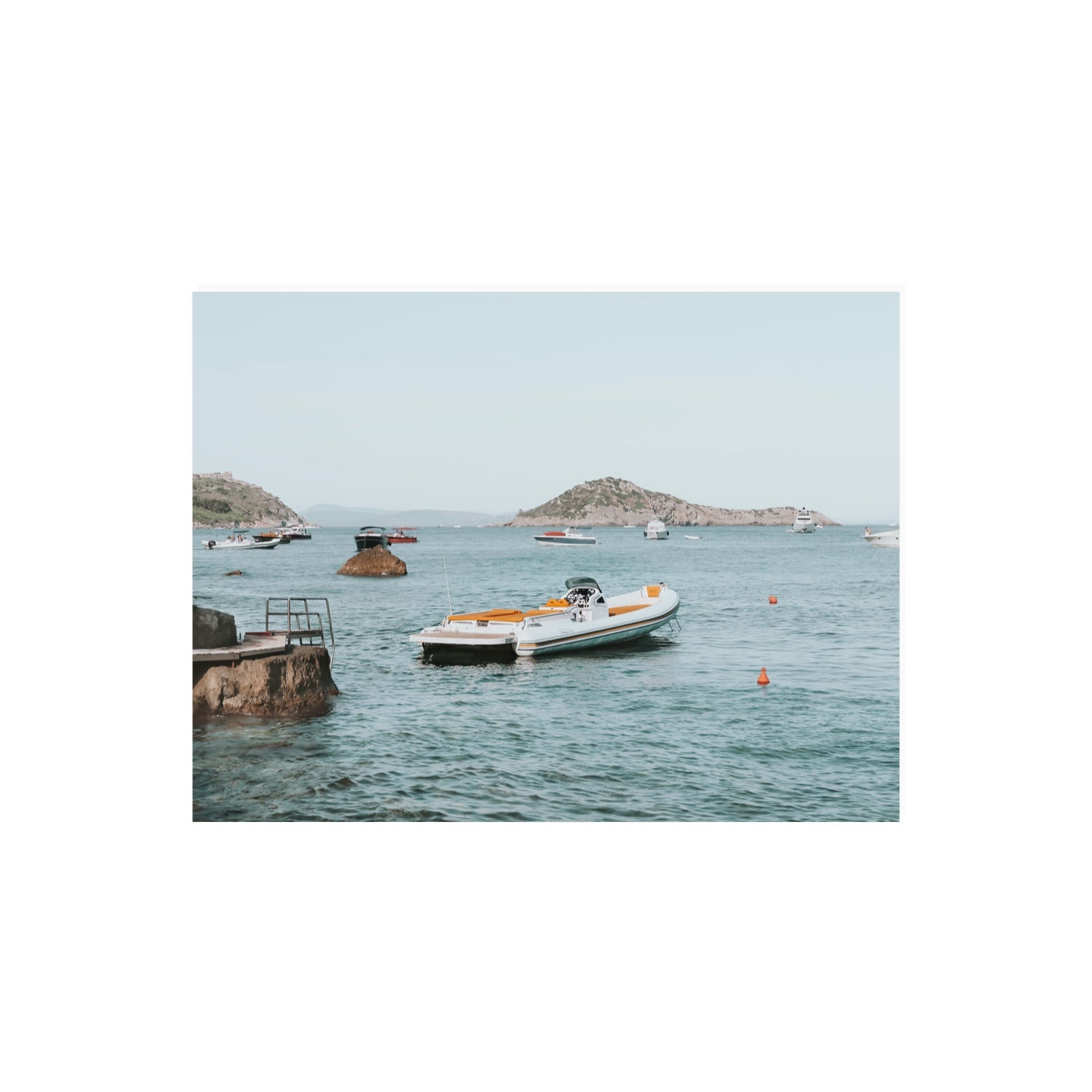 The Azure Sea Tuscany coastal Italian wall art 18 x 24 in unframed fine art canvas