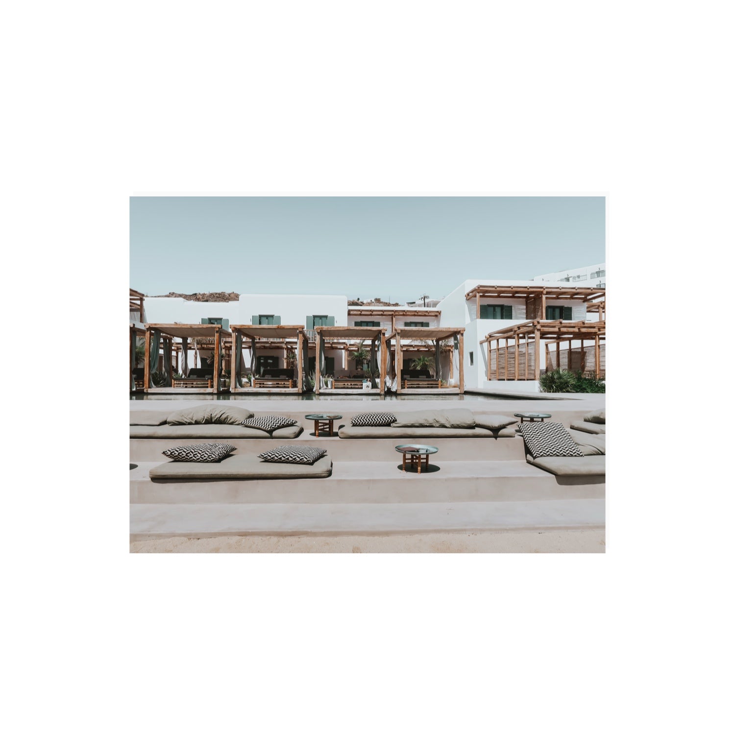 Platis Gialos fine art print, Mykonos, Greece, 18 x 24 in, Unframed, Fine Art Canvas