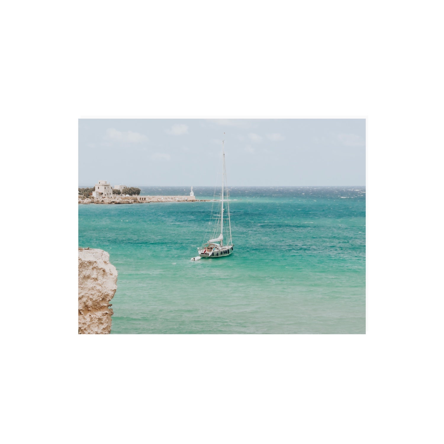 Adriatic Escape Puglia Italian coastal decor wall art 18 x 24 in unframed fine art canvas