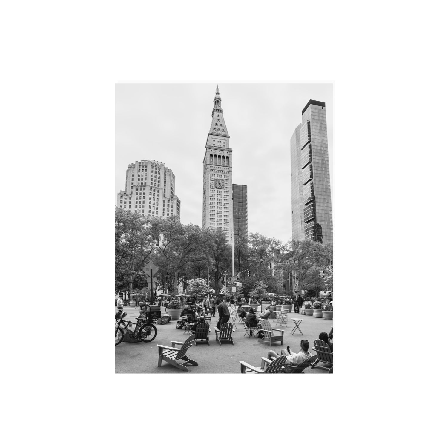 Timeless New York New York NYC Black & White wall art 18 x 24 in unframed fine art canvas