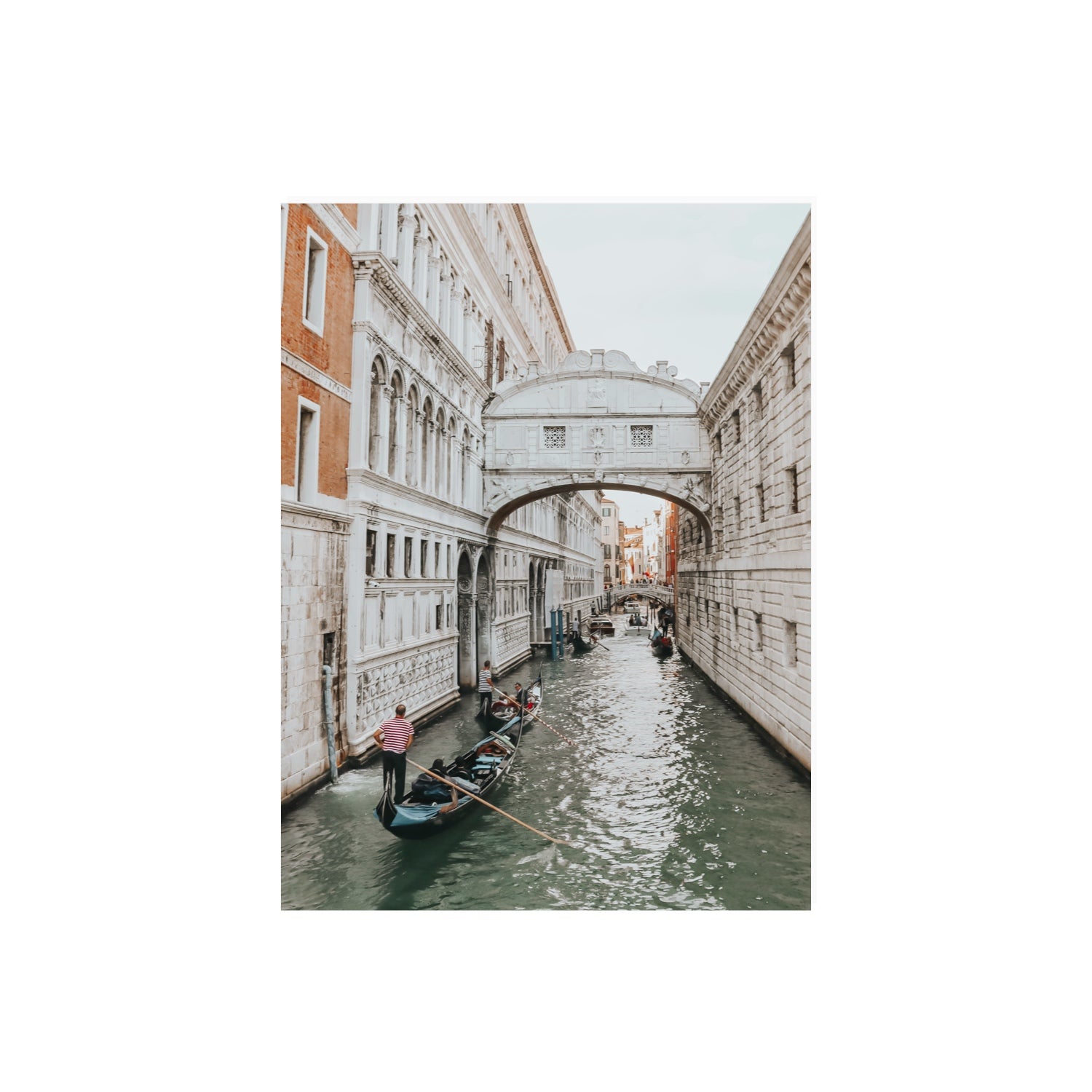 Bridge of Sighs Venice Gondola Italian wall art 18 x 24 in unframed fine art canvas