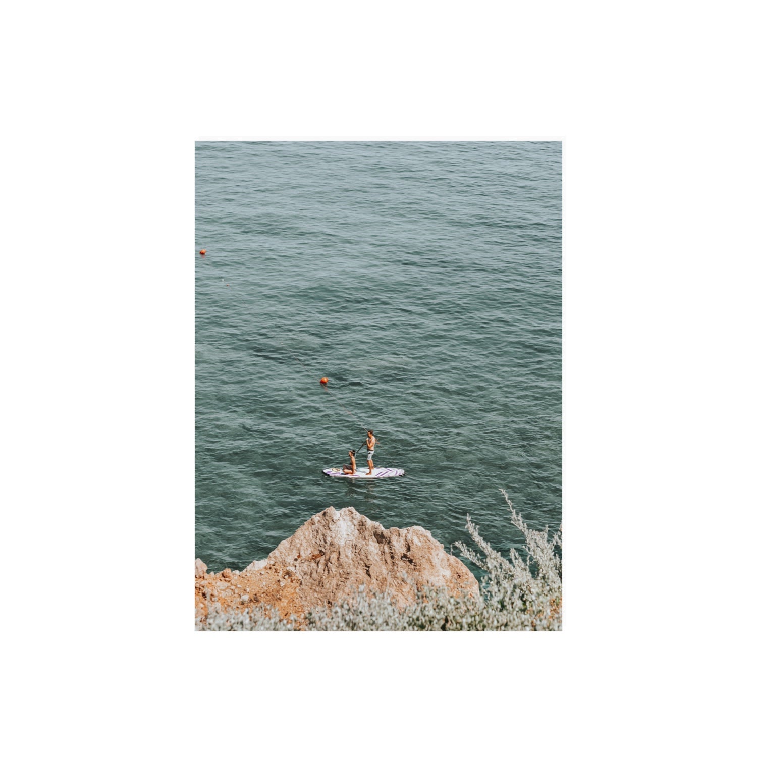 Into The Vibe Without Getting Wet Tuscany coastal wall art 18 x 24 in unframed fine art canvas