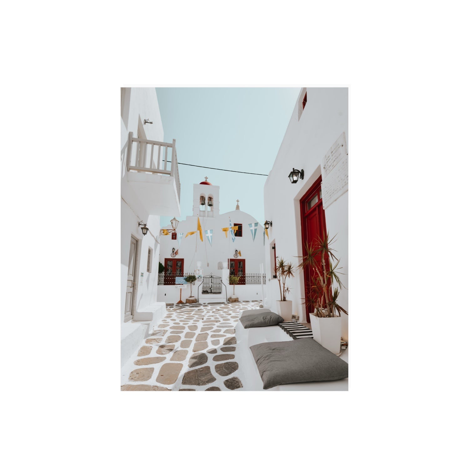 Cycladic Charm fine art print, Mykonos, Greece, 18 x 24 in, Unframed, Fine Art Canvas