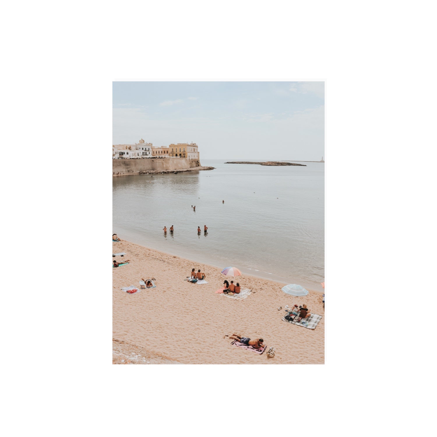 Spiaggia della Purita Puglia coastal art print 18 x 24 in unframed fine art canvas