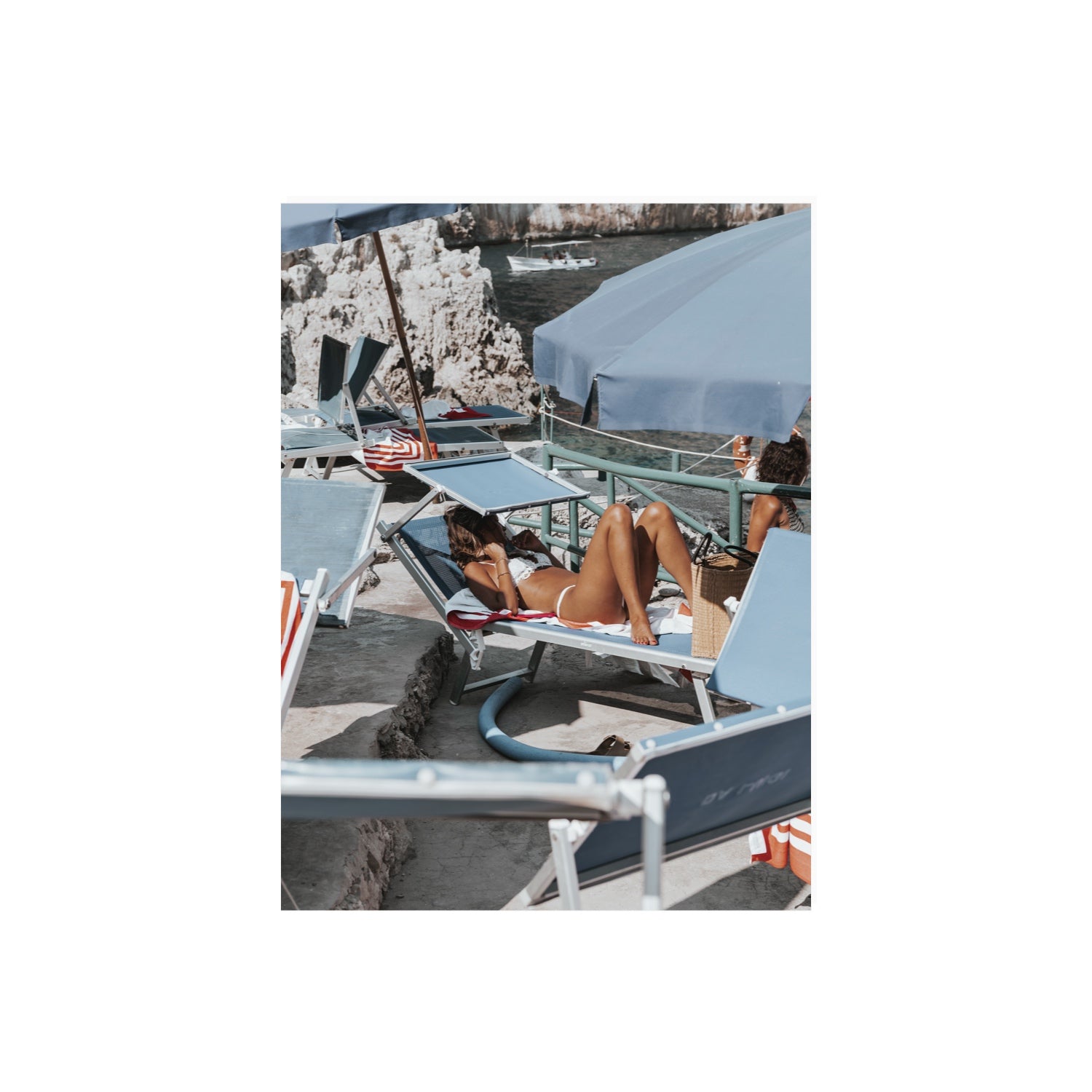 Beach Babe fine art print, Capri, Italy, 18 x 24 in, Unframed, Fine Art Canvas