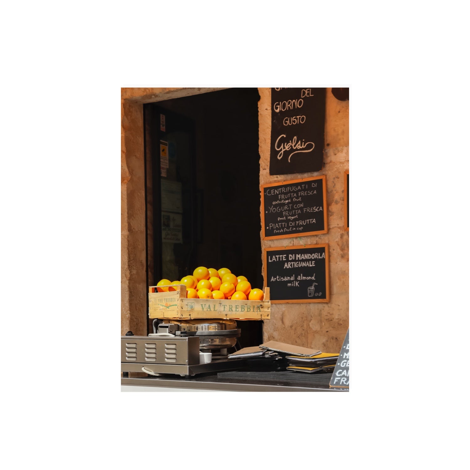 Luminous Citrus Puglia Ostuni Italian wall art 18 x 24 in unframed fine art canvas
