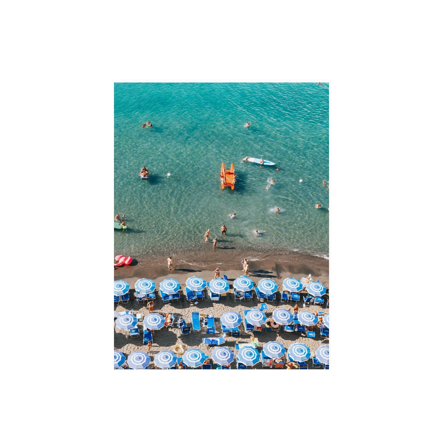 Aquamarine Oasis Sorrento Italian coastal wall art 18 x 24 in unframed fine art canvas