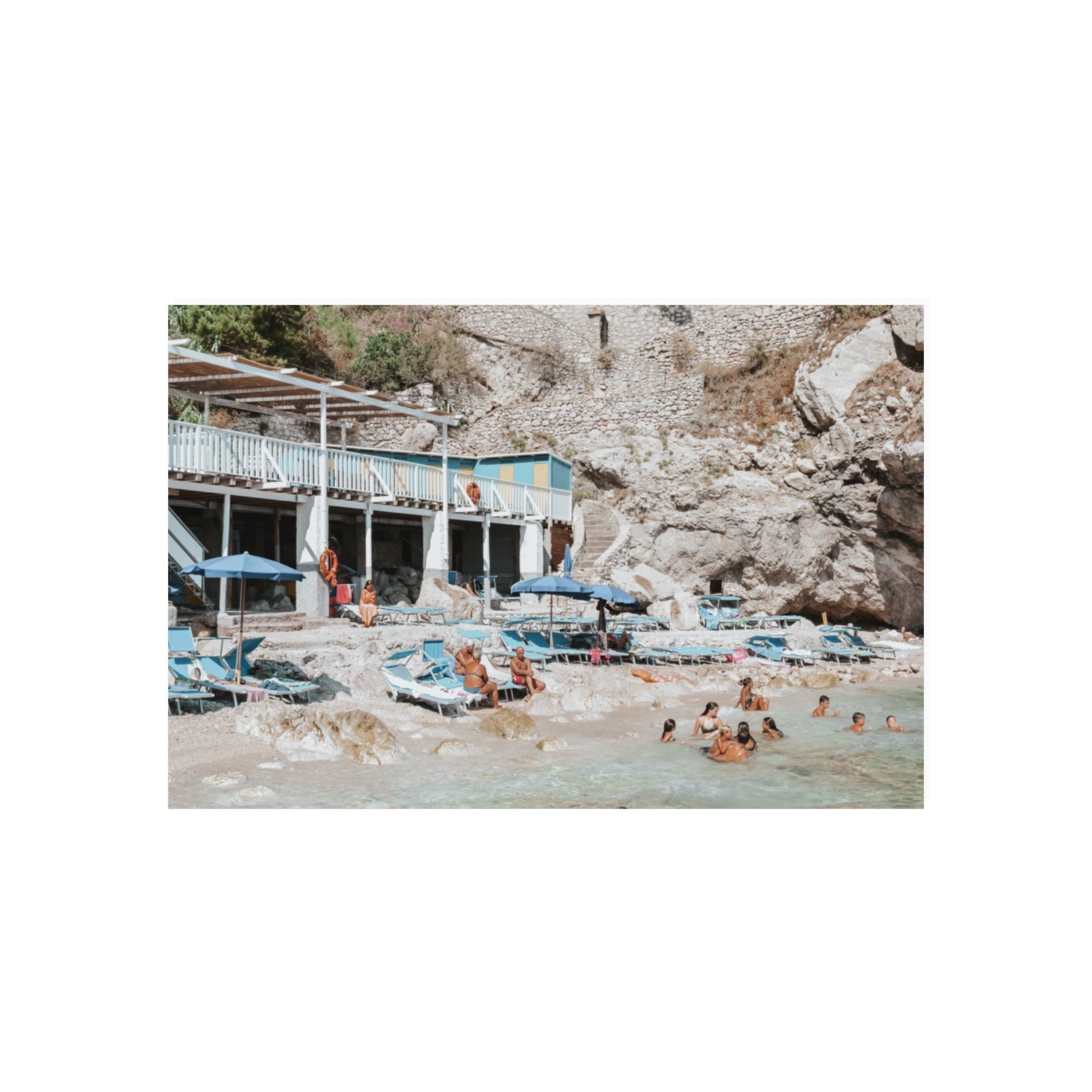 Beachside Bronze fine art print, Capri, Italy, 20 x 30 in, Unframed, Fine Art Canvas