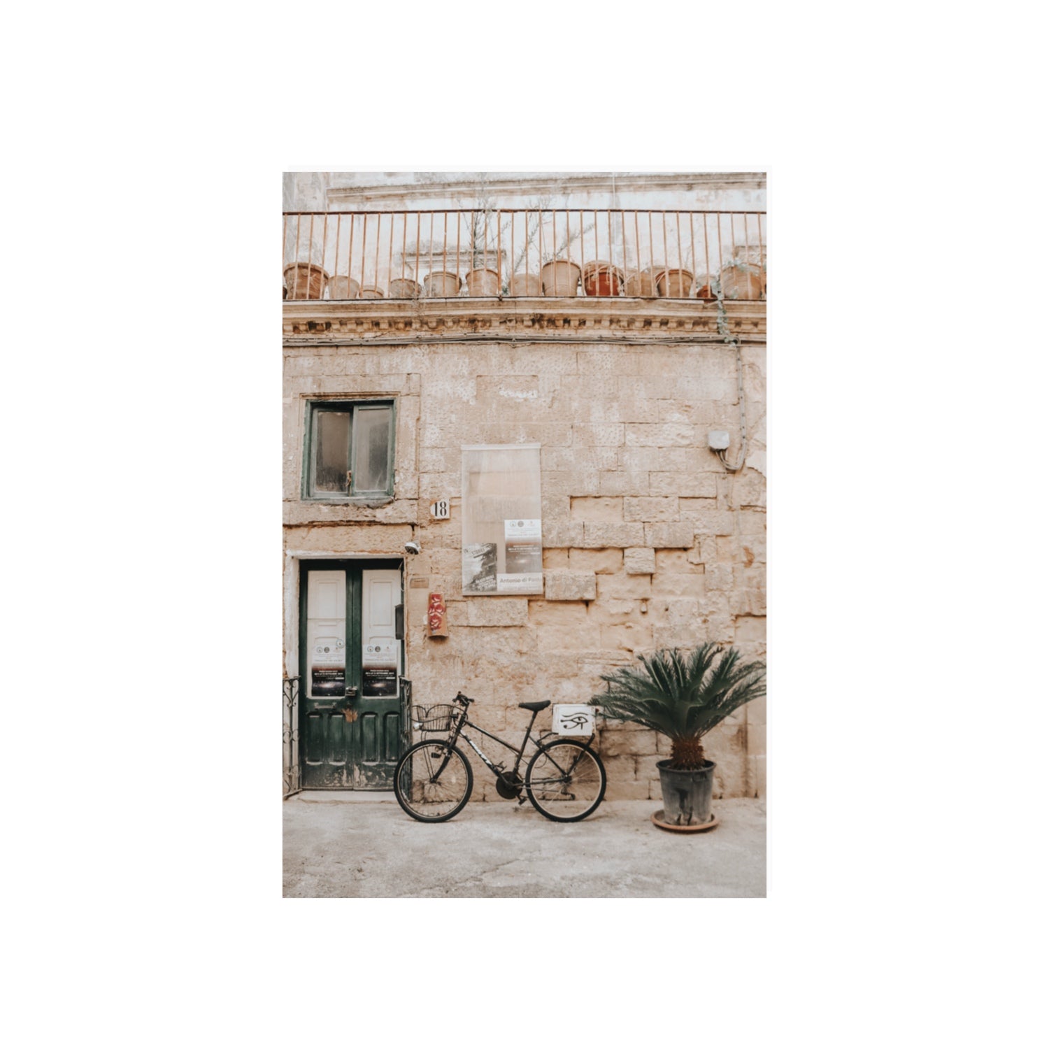 Golden Facades Puglia Lecce Italian wall art 20 x 30 in unframed fine art canvas