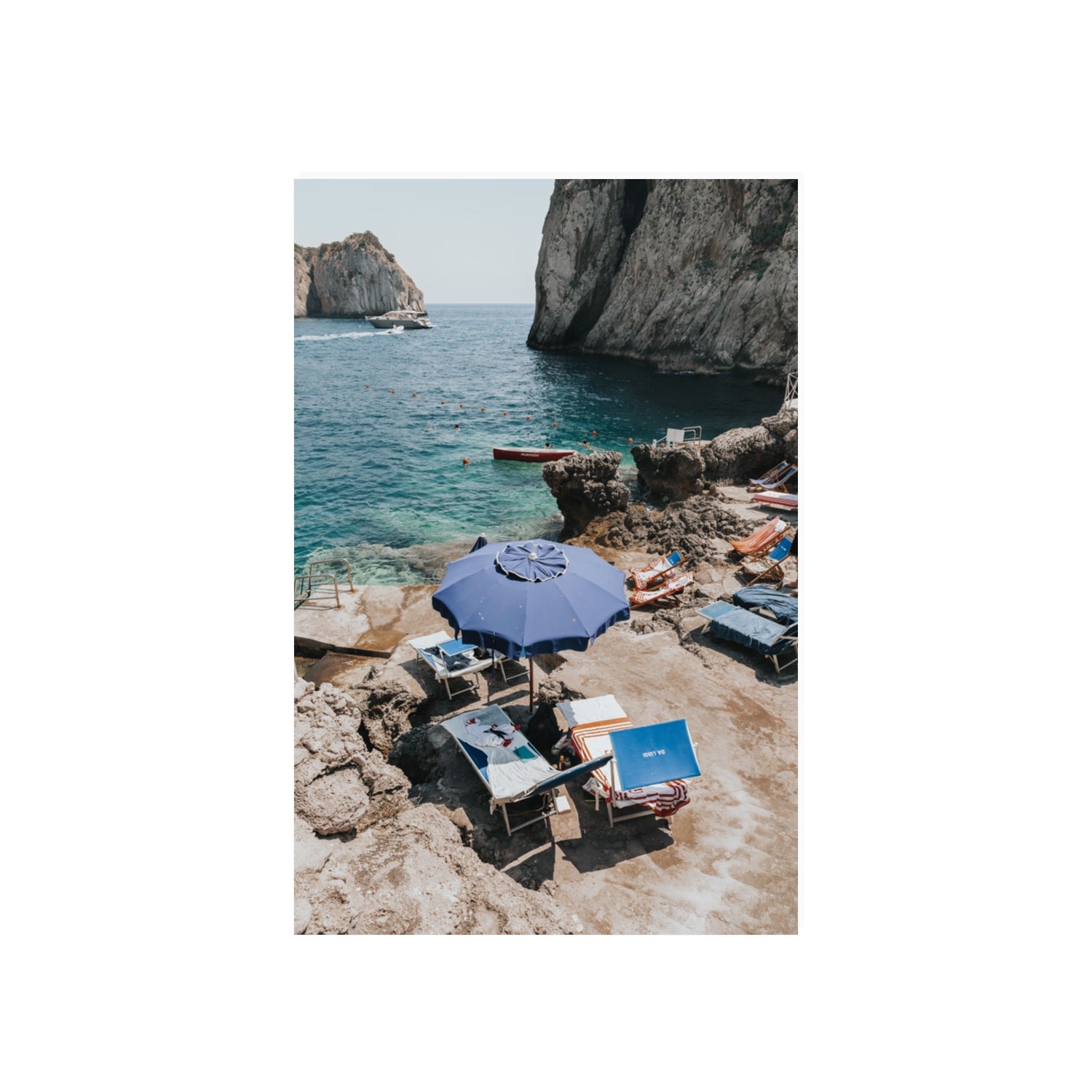 Lonely Loungers fine art print, Capri, Italy, 20 x 30 in, Unframed, Fine Art Canvas