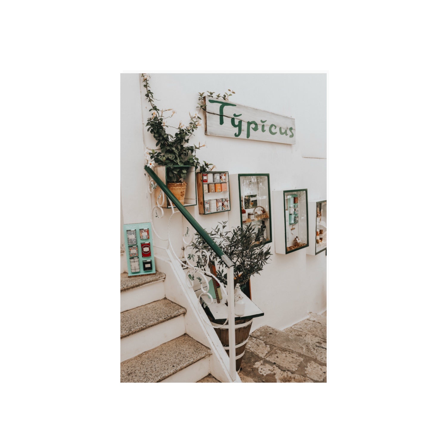 Il Negozio Puglia Ostuni wall art 20 x 30 in unframed fine art canvas