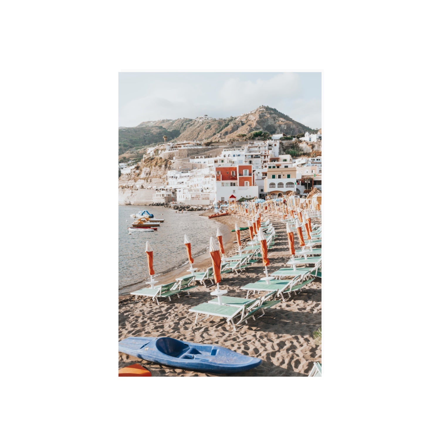 L'Isola del Paradiso Ischia Mediterranean wall art 20 x 30 in unframed fine art canvas