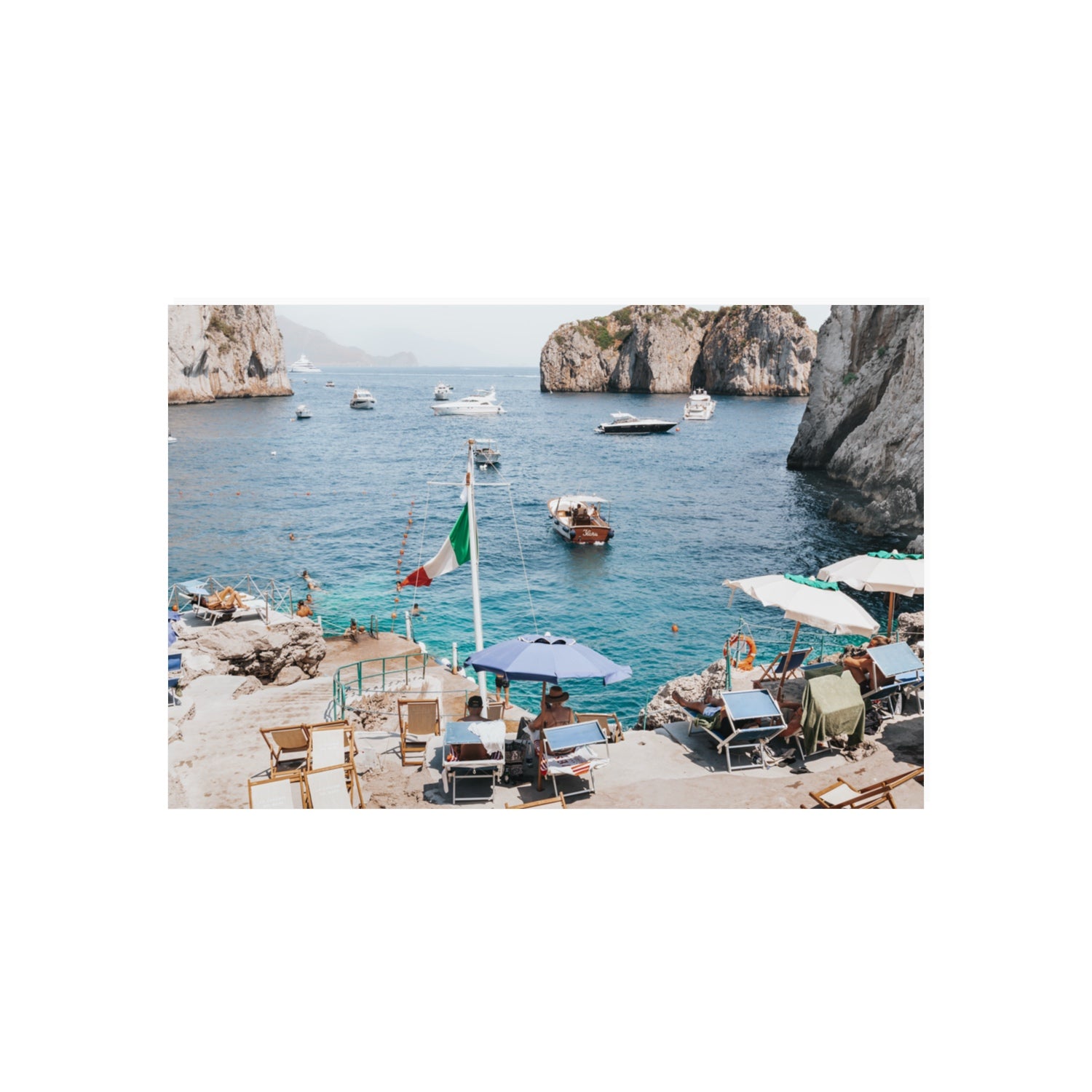 Smooth Sailing fine art print, Capri, Italy, 20 x 30 in, Unframed, Fine Art Canvas