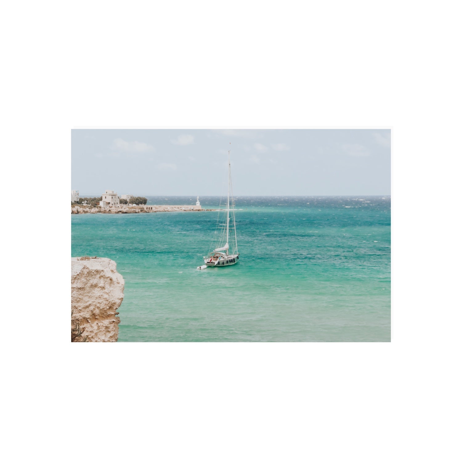 Adriatic Escape Puglia Italian coastal decor wall art 20 x 30 in unframed fine art canvas