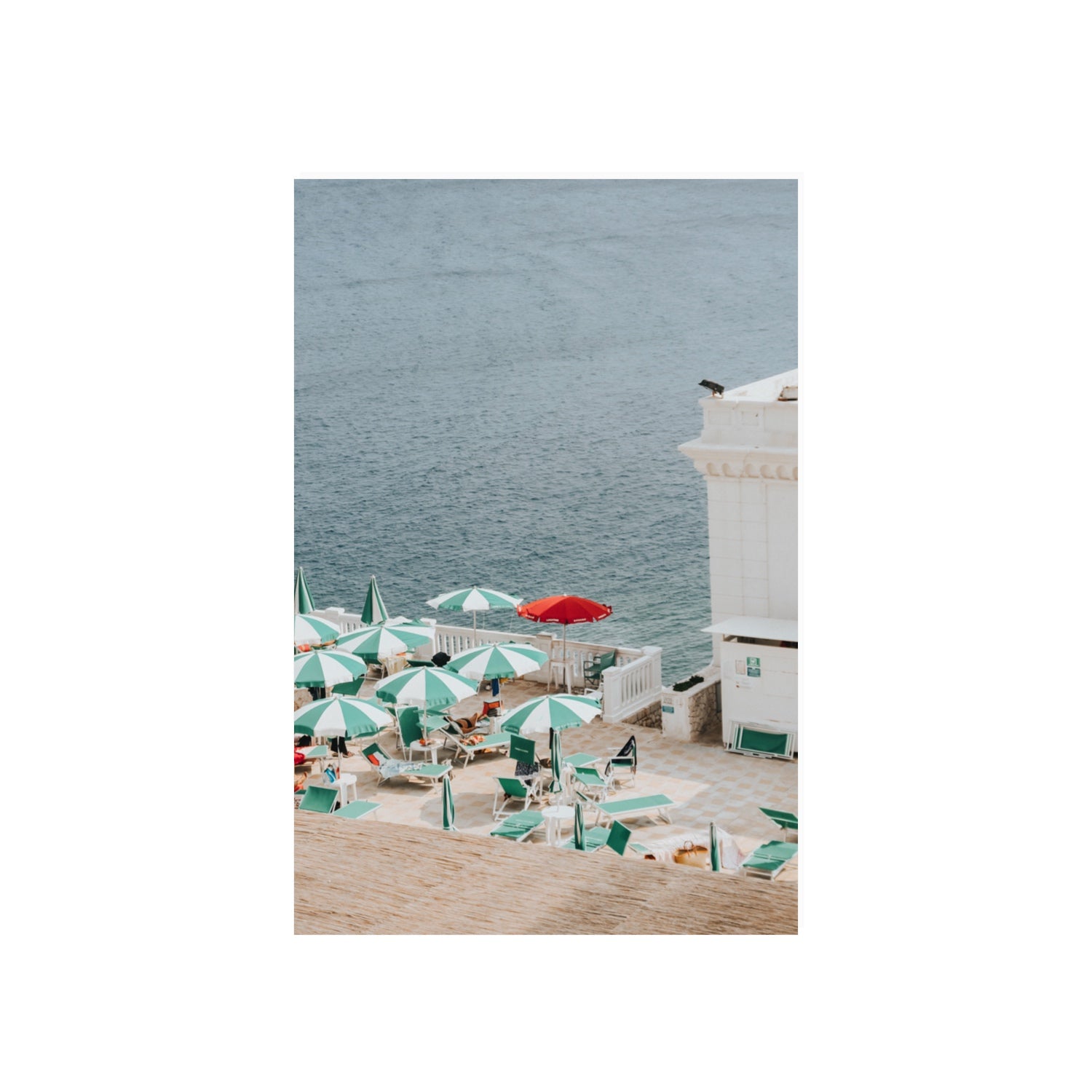 Lido Italiano Puglia beach Italian wall art 20 x 30 in unframed fine art canvas