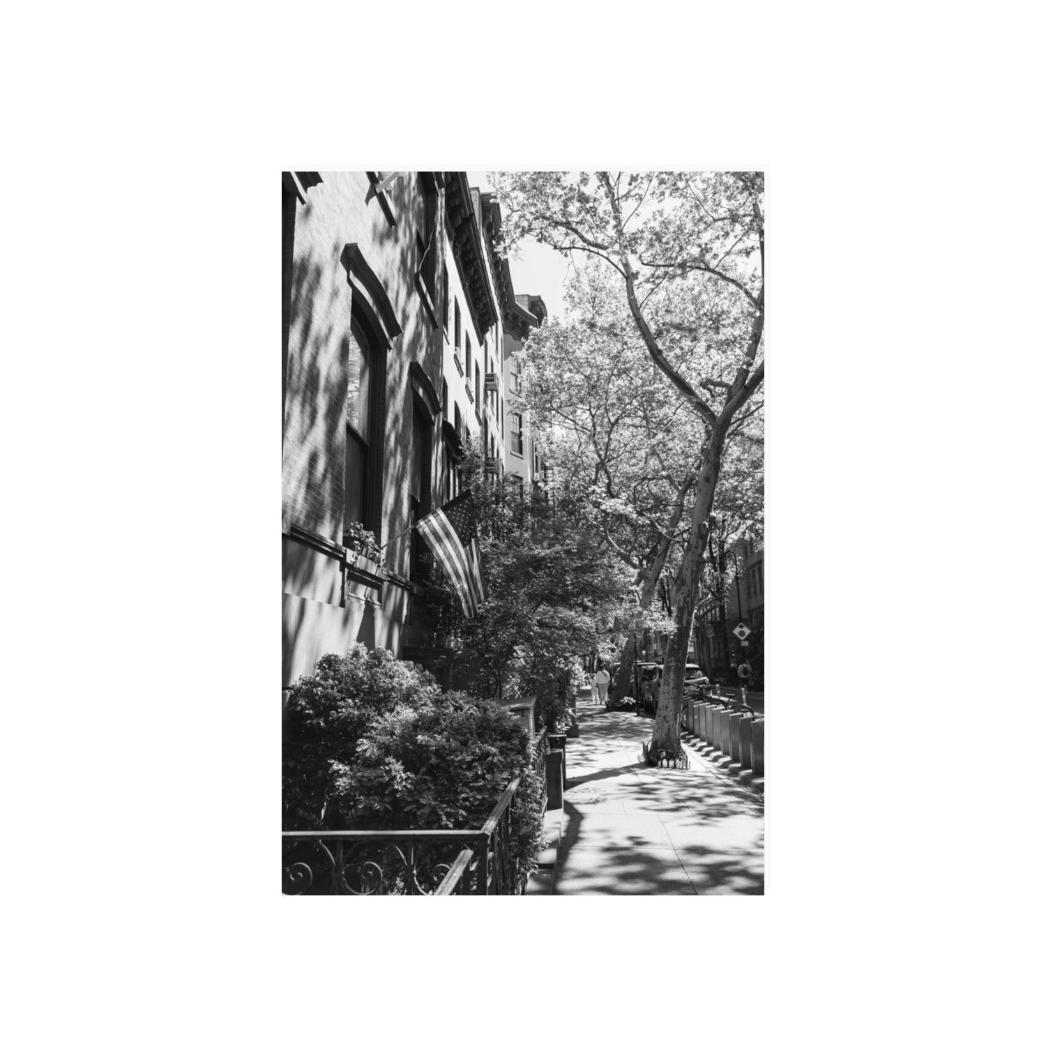 Urban Patriotism New York NYC Black & White wall art 20 x 30 in unframed fine art canvas
