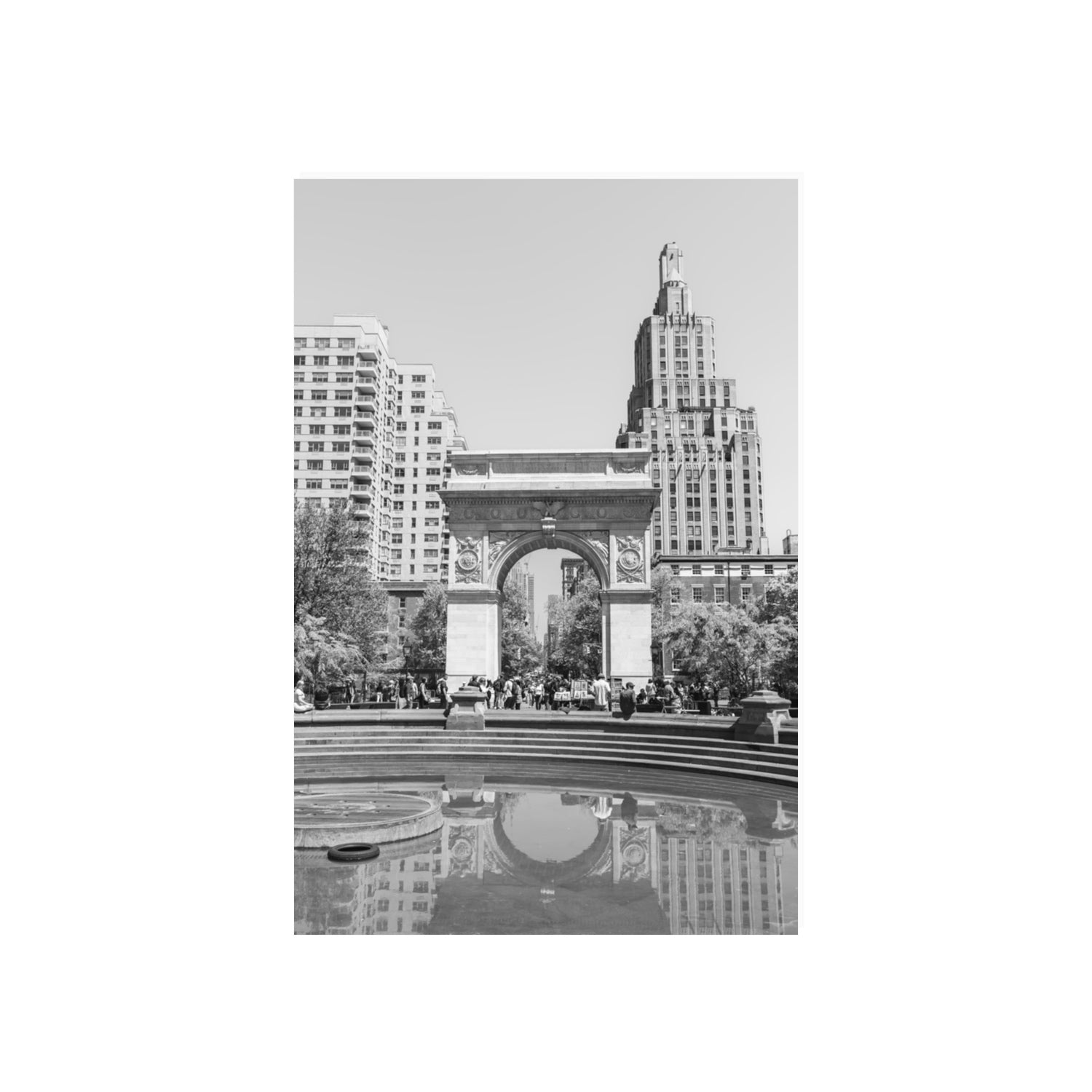 Washington Skyline New York NYC Black & White wall art 20 x 30 in unframed fine art canvas
