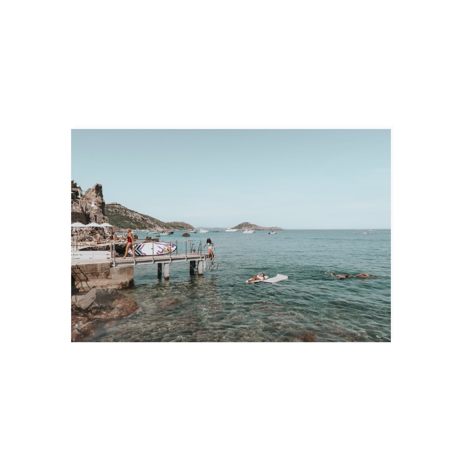 Retro Glamour Tuscany coastal Italian wall art 20 x 30 in unframed fine art canvas