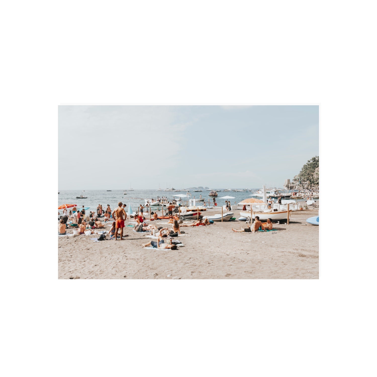 Beachy Vibes fine art print, Positano, Italy, 20 x 30 in, Unframed, Fine Art Canvas