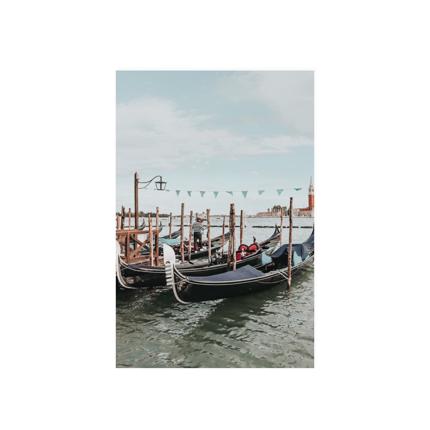 The Gondolier Venice Gondola Italian wall art 20 x 30 in unframed fine art canvas