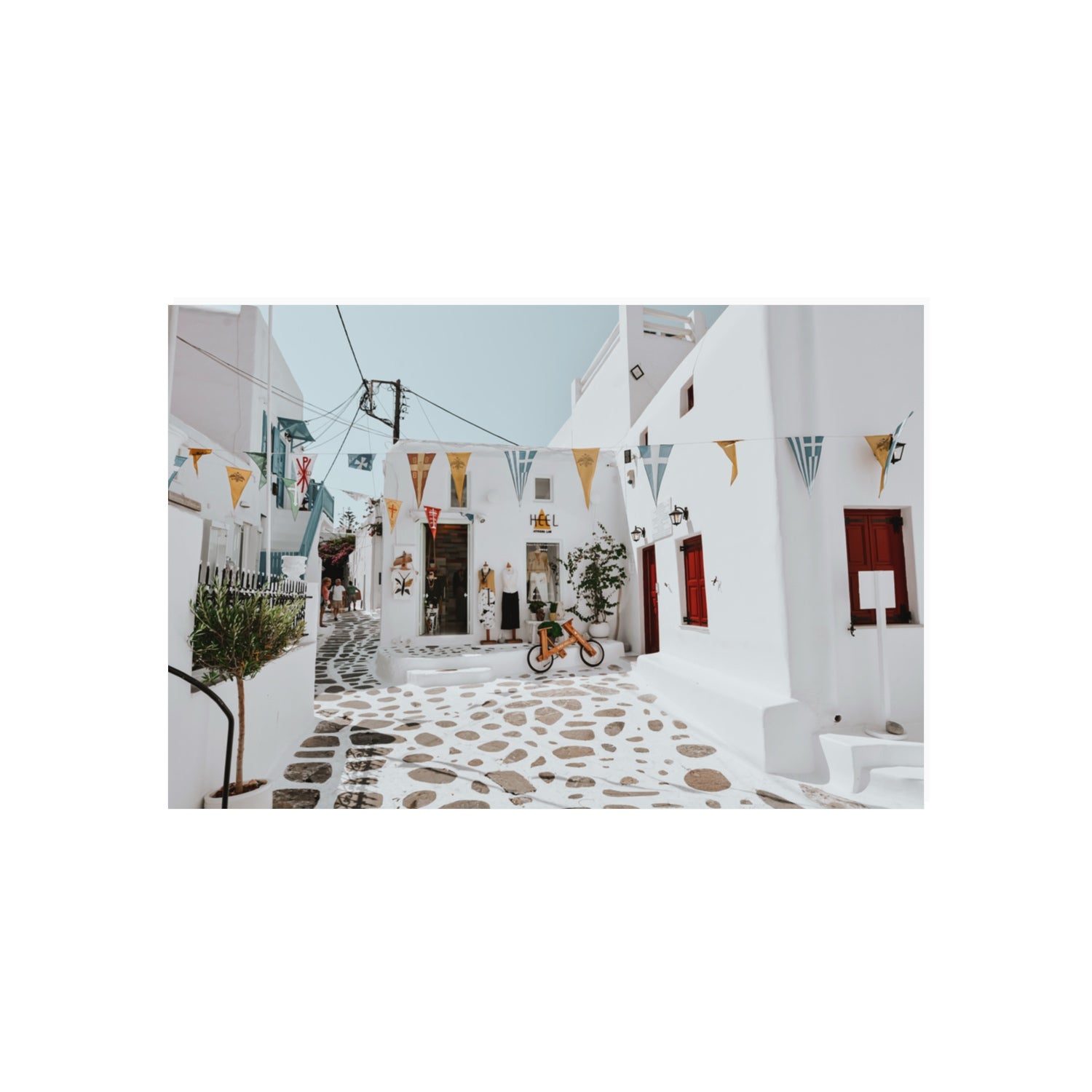 Cruising The Streets Mykonos Greek island wall art 20 x 30 in unframed fine art canvas