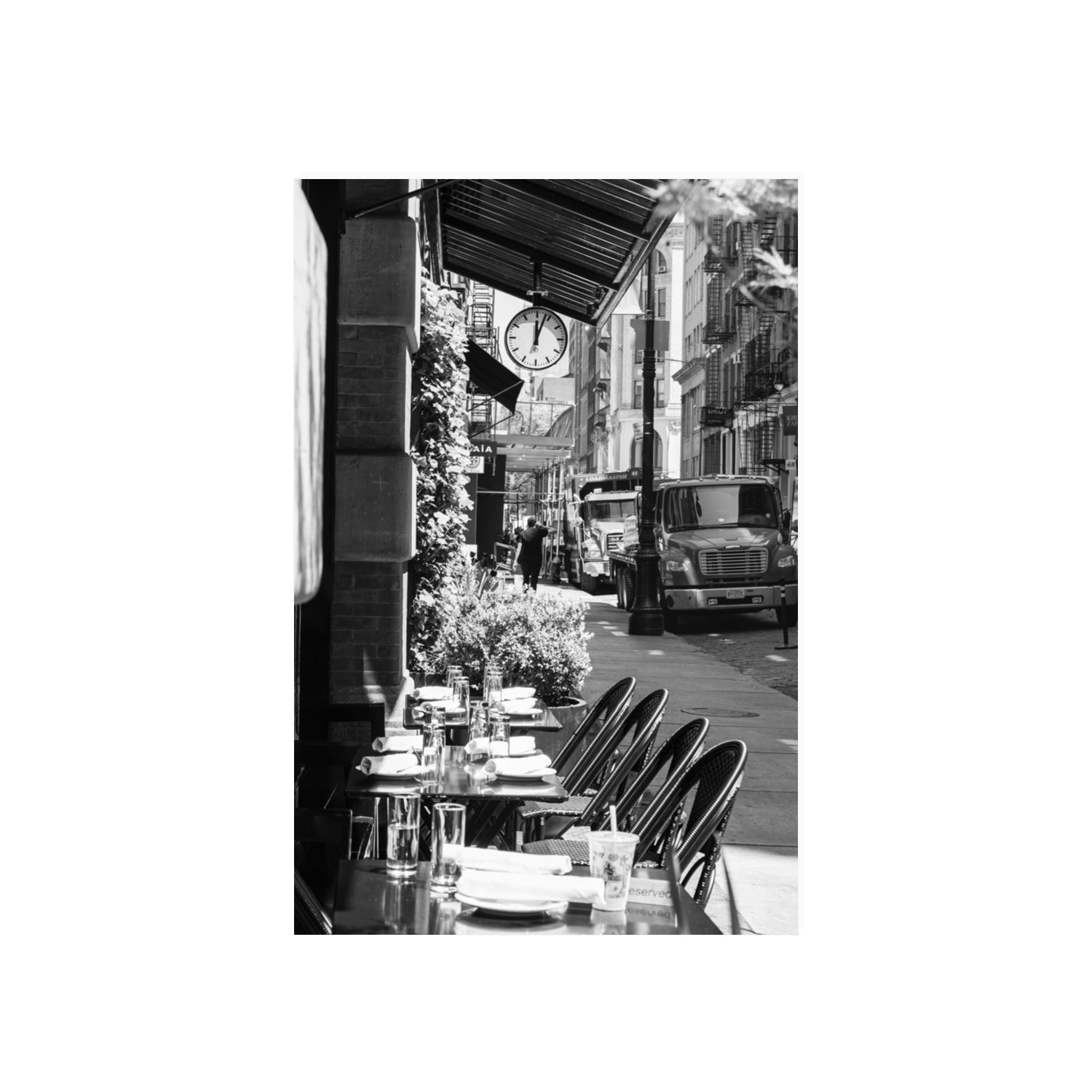 Mercer Street New York NYC Black & White wall art 20 x 30 in unframed fine art canvas