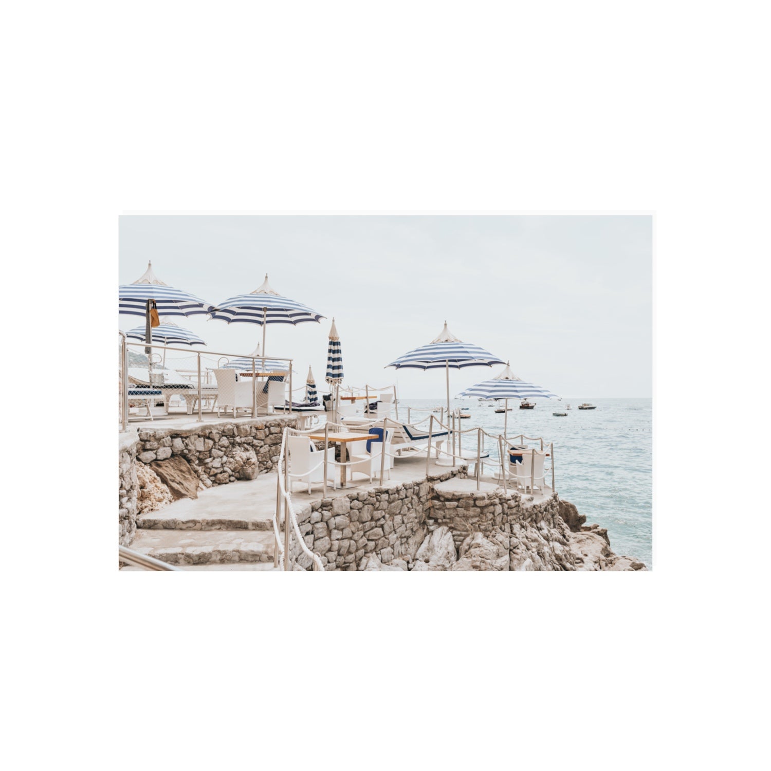 Ombrelloni fine art print, Positano, Italy, 20 x 30 in, Unframed, Fine Art Canvas