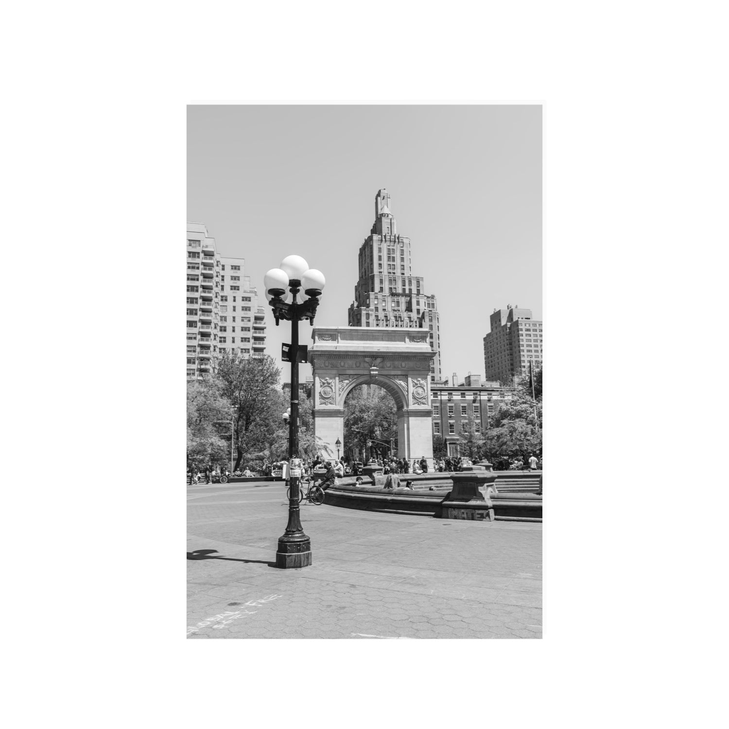 Pole Position New York NYC Black & White wall art 24 x 36 in unframed fine art canvas