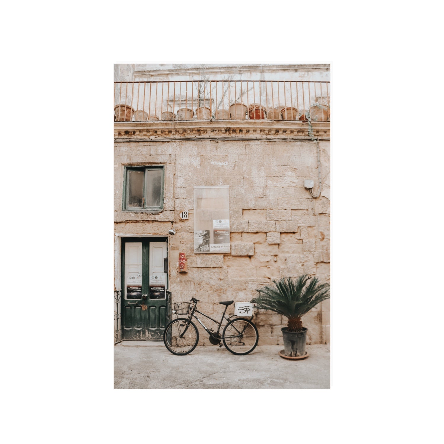 Golden Facades Puglia Lecce Italian wall art 24 x 36 in unframed fine art canvas