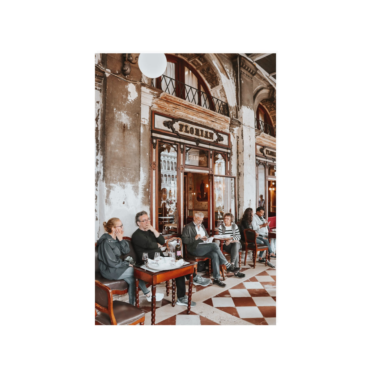 Tea Room Venice Italian wall art 24 x 36 in unframed fine art canvas