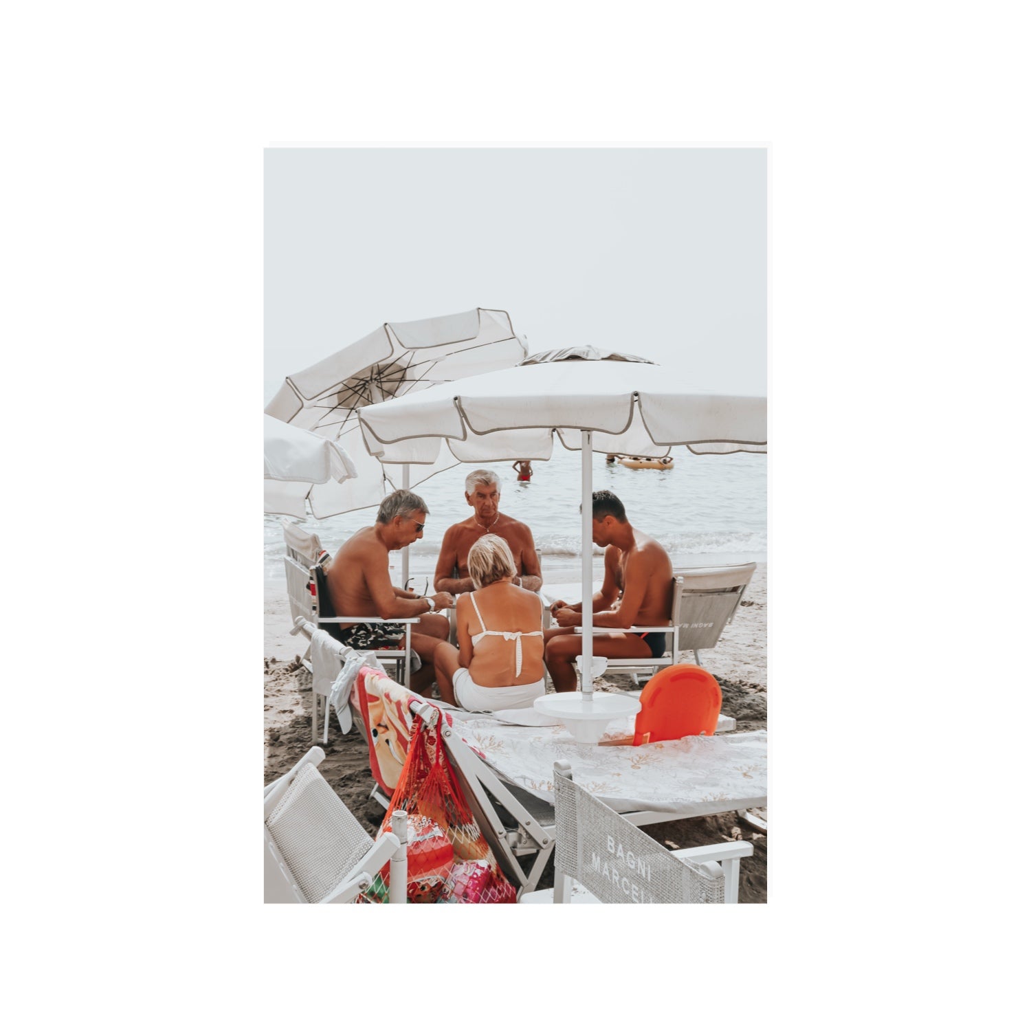 Luck Of The Draw fine art print, Alassio, Italy, 24 x 36 in, Unframed, Fine Art Canvas