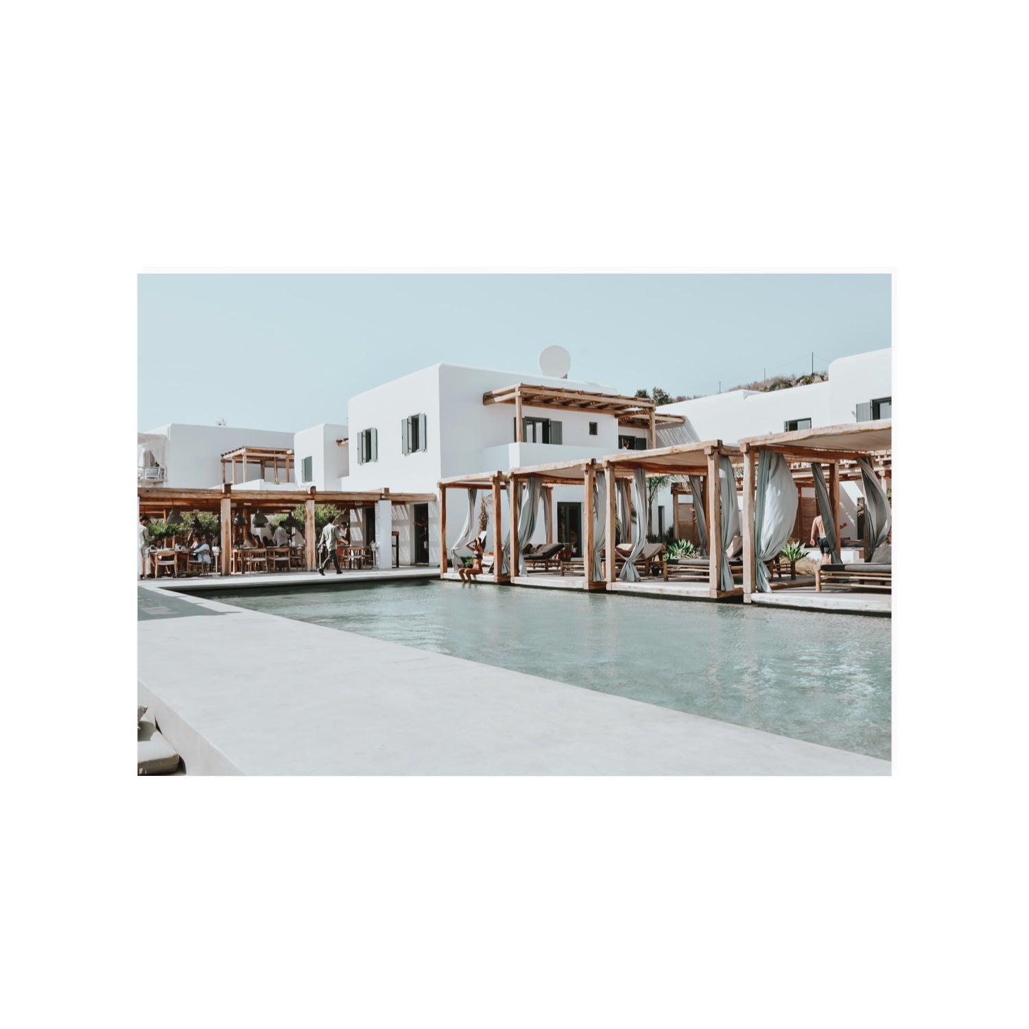 Polytelís Mykonos Greek island wall art 24 x 36 in unframed fine art canvas