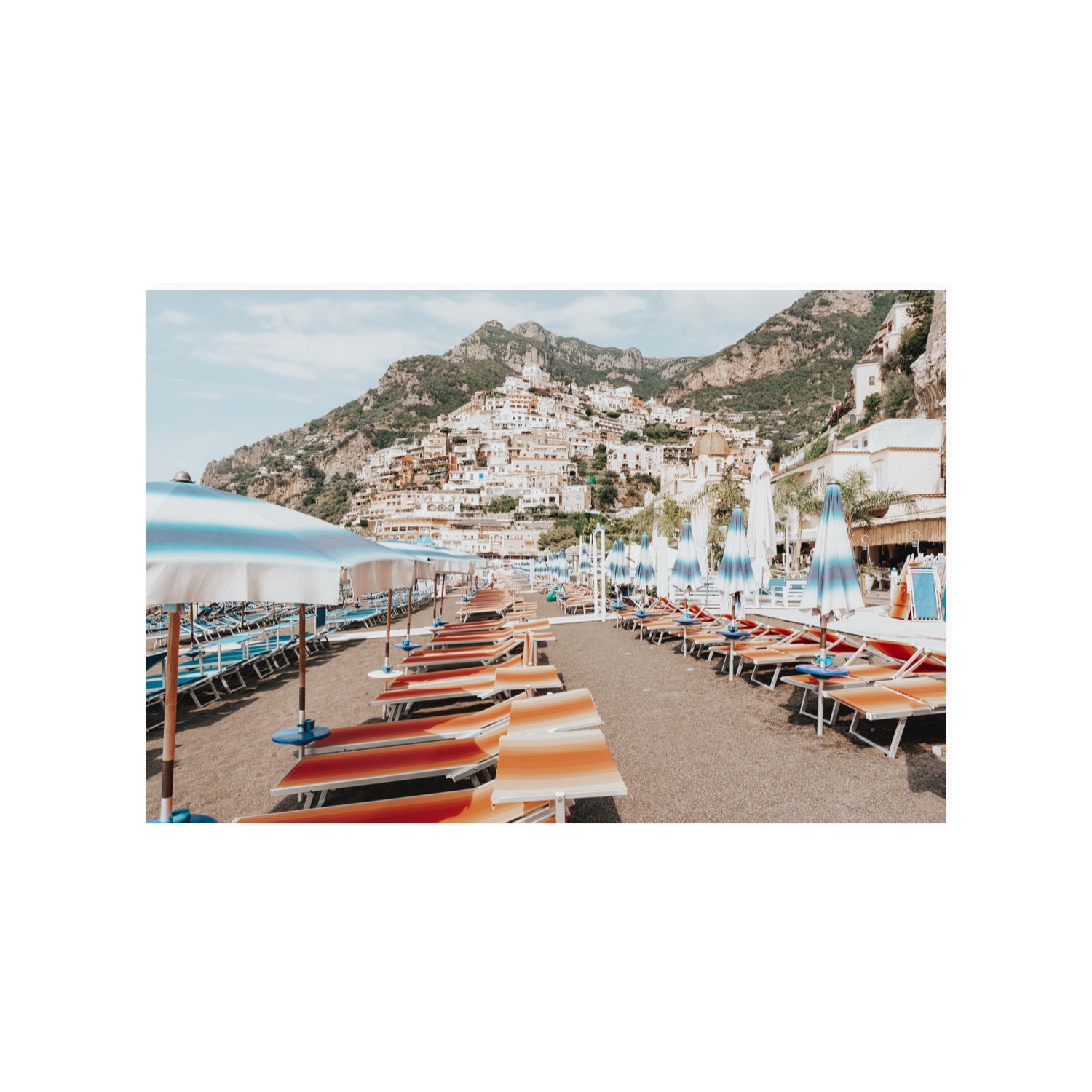 Spiaggia Grande fine art print, Positano, Italy, 24 x 36 in, Unframed, Fine Art Canvas