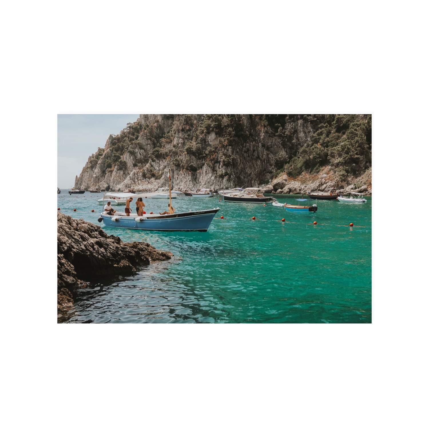 Cozy Cove Capri coastal Mediterranean wall art 24 x 36 in unframed fine art canvas