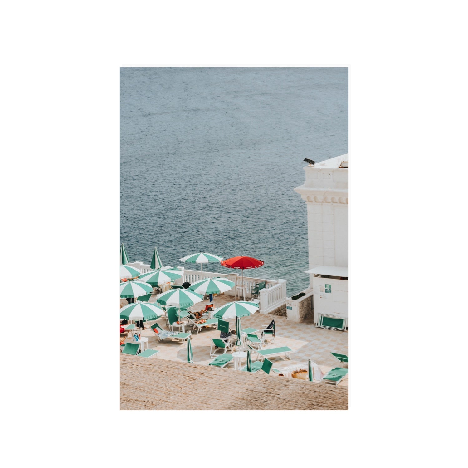 Lido Italiano Puglia beach Italian wall art 24 x 36 in unframed fine art canvas