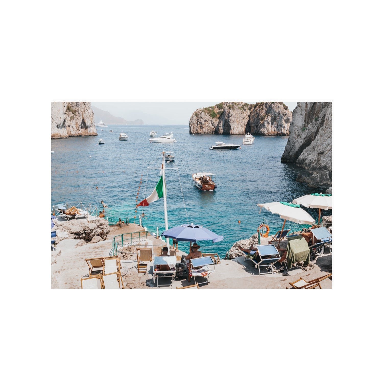 Smooth Sailing fine art print, Capri, Italy, 24 x 36 in, Unframed, Fine Art Canvas