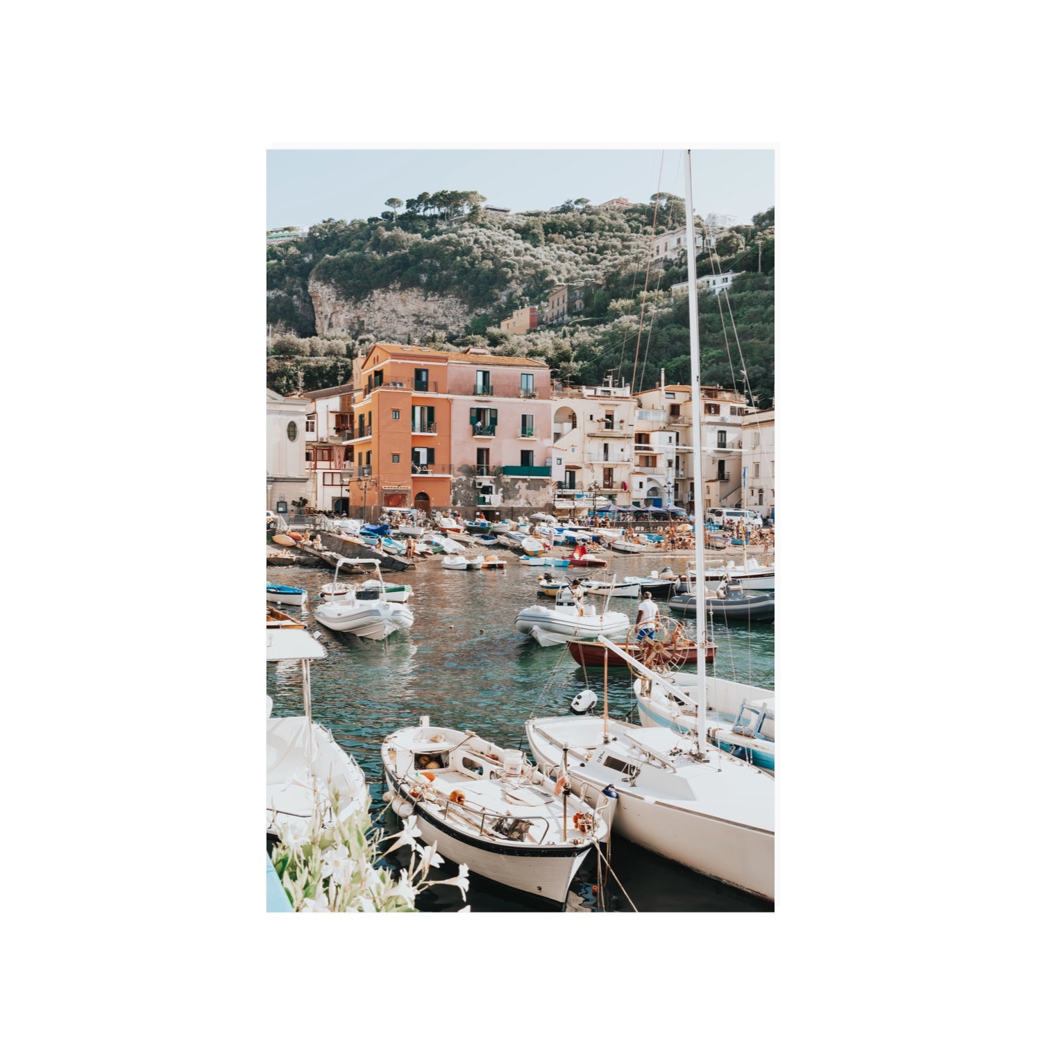 Marina Grande Sorrento coastal Italian wall art 24 x 36 in unframed fine art canvas