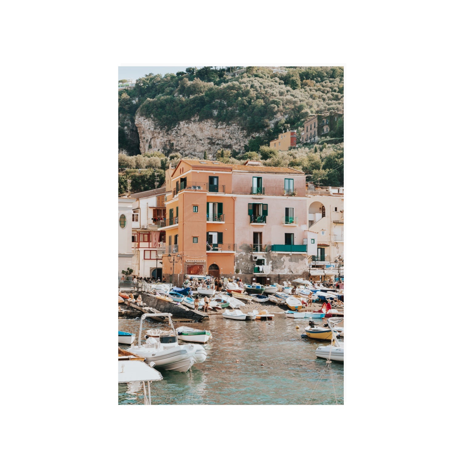 Boatyard Bliss fine art print, Sorrento, Italy, 24 x 36 in, Unframed, Fine Art Canvas