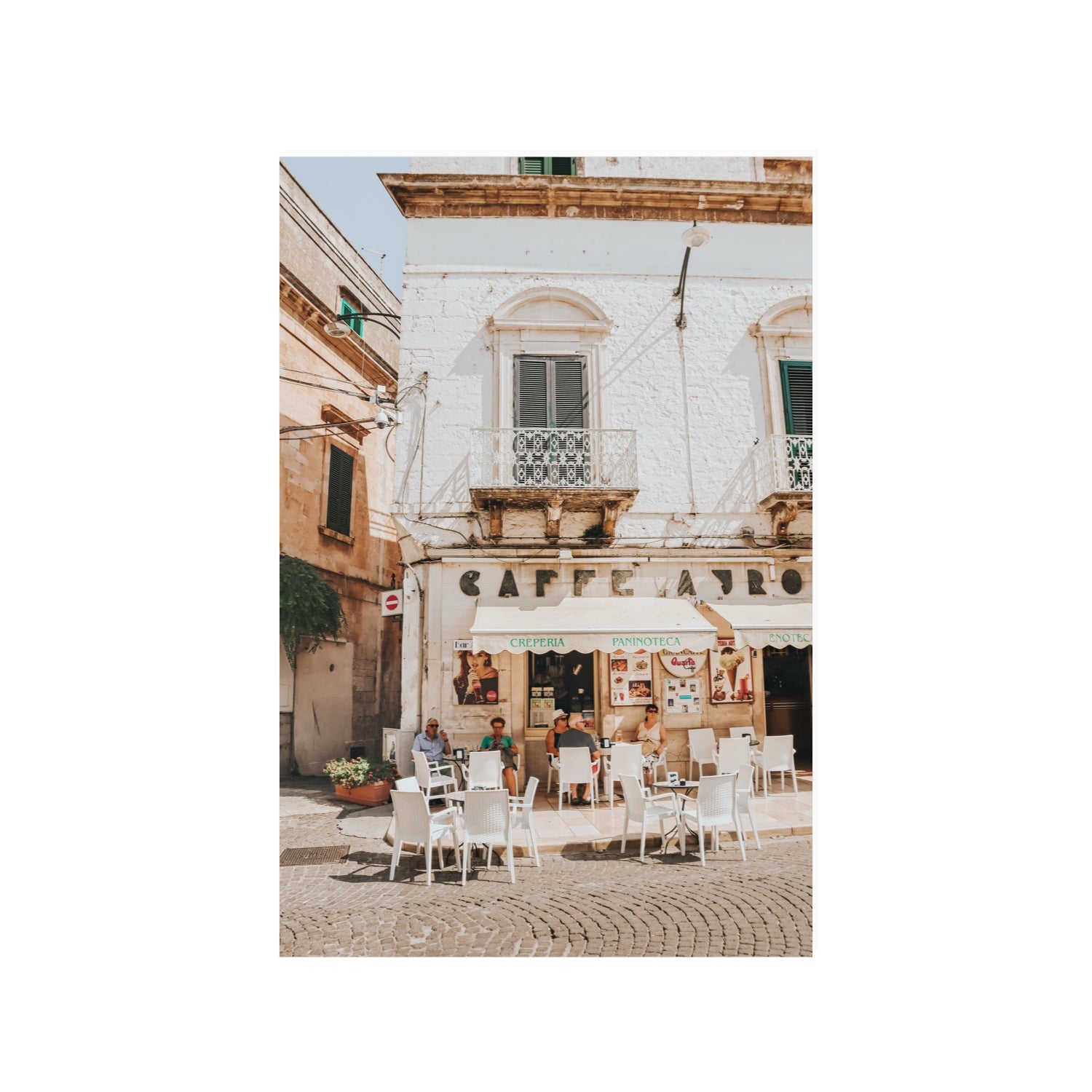 Cafe Ostuni Puglia Café Ostuni Italian wall art 24 x 36 in unframed fine art canvas
