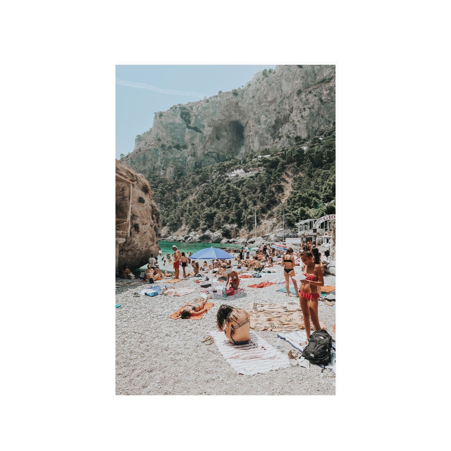 Marina Piccola Capri Mediterranean wall art 24 x 36 in unframed fine art canvas