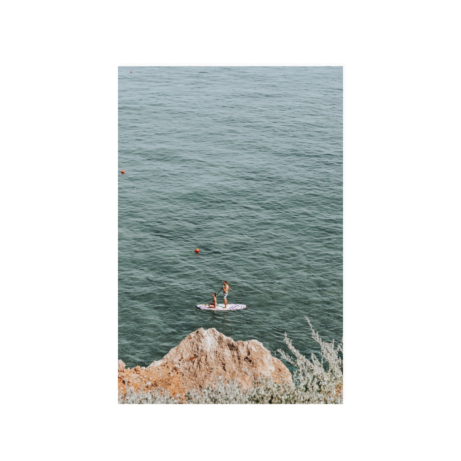 Into The Vibe Without Getting Wet Tuscany coastal wall art 24 x 36 in unframed fine art canvas