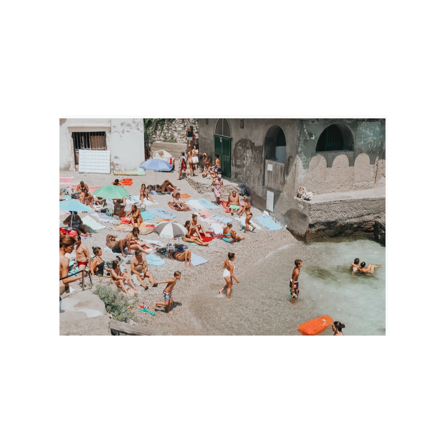 Heatwave Capri beach coastal wall art 24 x 36 in unframed fine art canvas