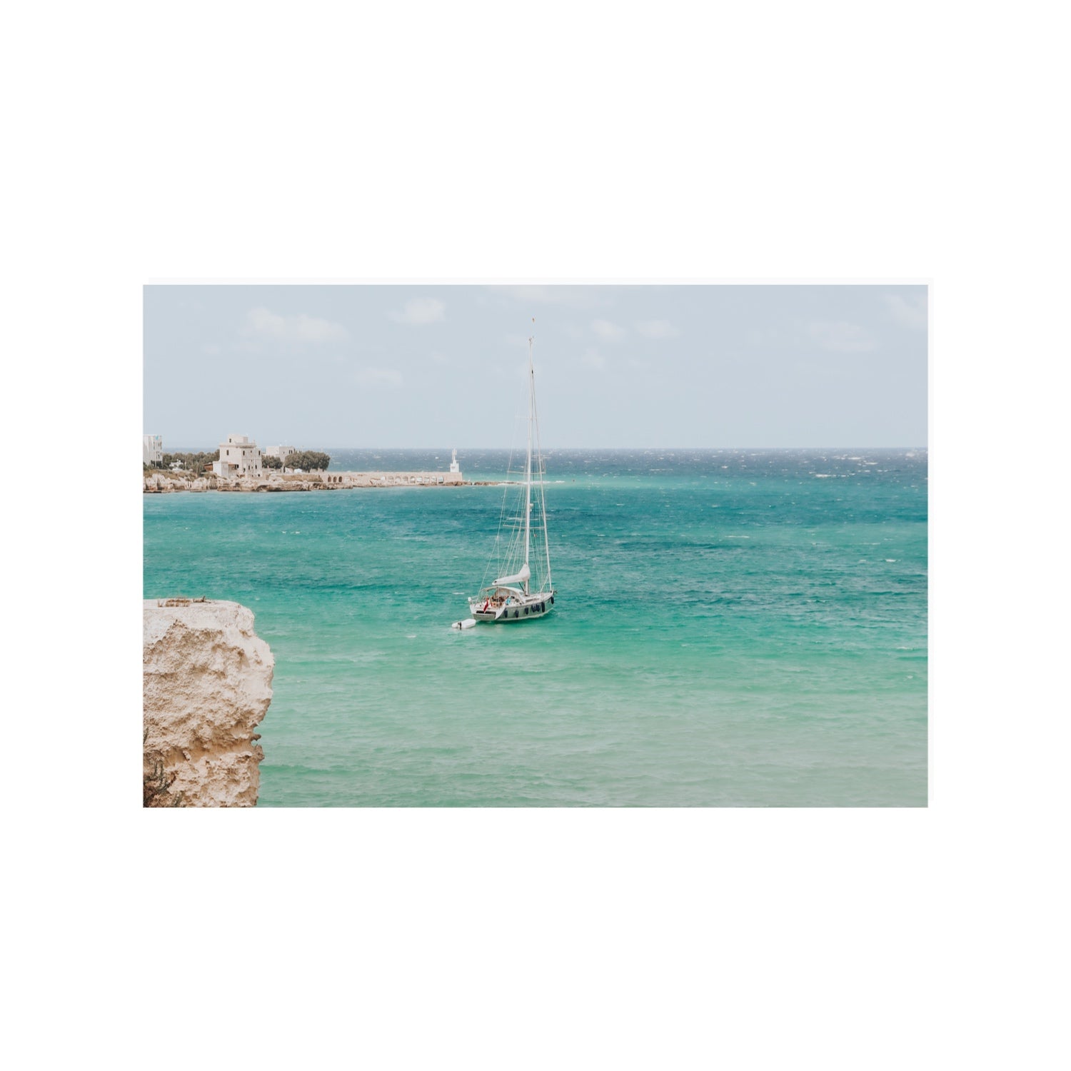 Adriatic Escape Puglia Italian coastal decor wall art 24 x 36 in unframed fine art canvas