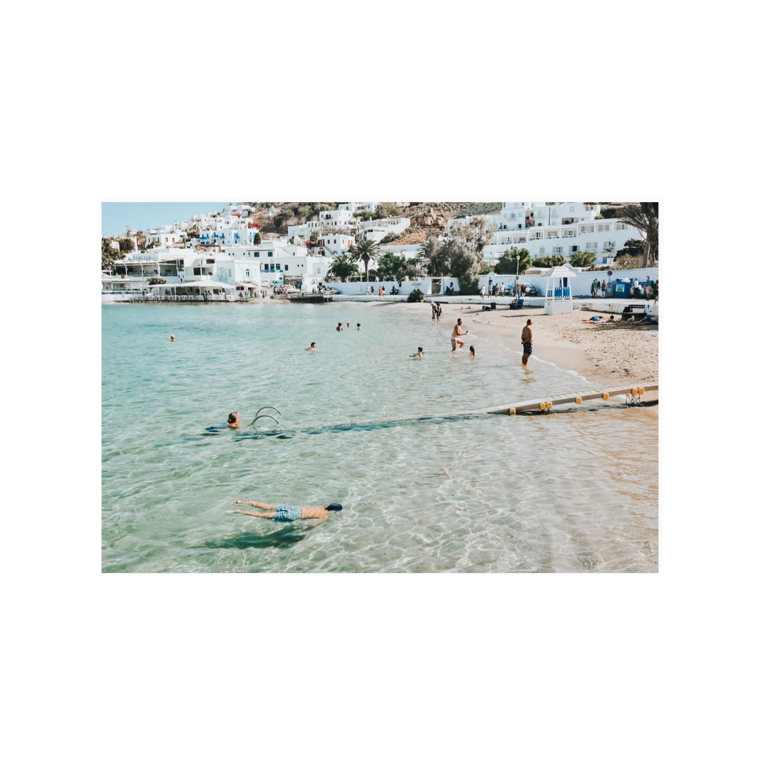 Bathe Yourself In Beauty Mykonos Greek island wall art 24 x 36 in unframed fine art canvas