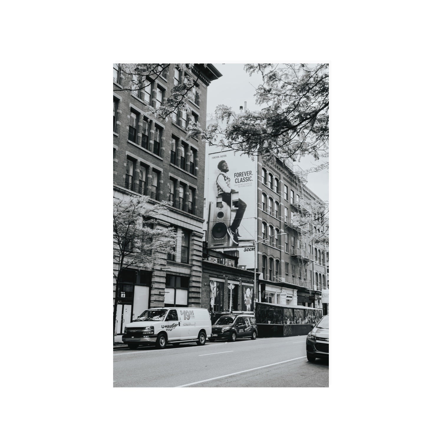 Forever Classic New York NYC Black & White wall art 24 x 36 in unframed fine art canvas