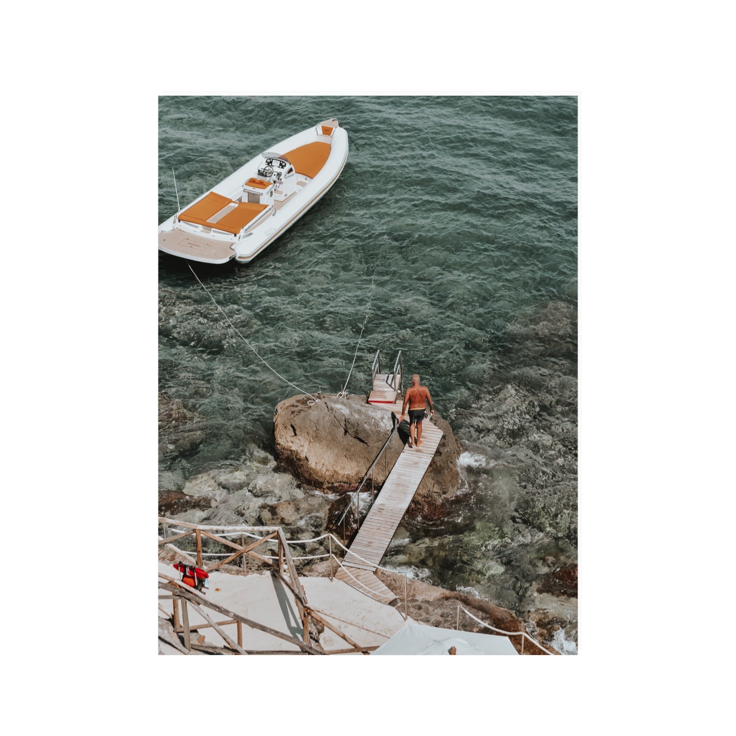 Secret Cove Tuscany coastal Italian wall art 30 x 40 in unframed fine art canvas