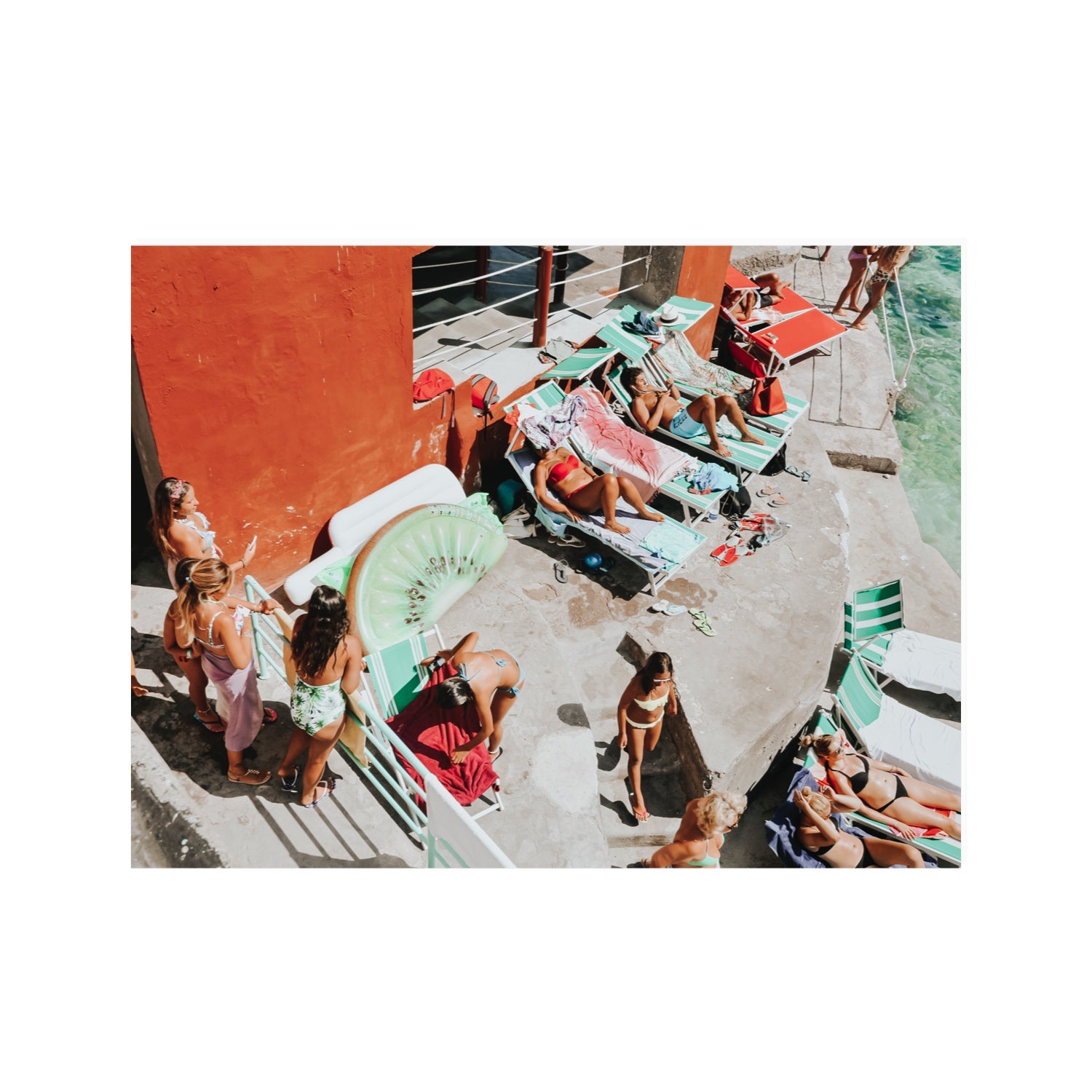 Italianita Capri beach Mediterranean wall art 30 x 40 in unframed fine art canvas