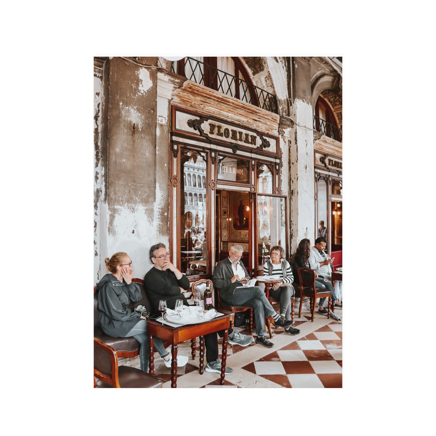 Tea Room Venice Italian wall art 30 x 40 in unframed fine art canvas
