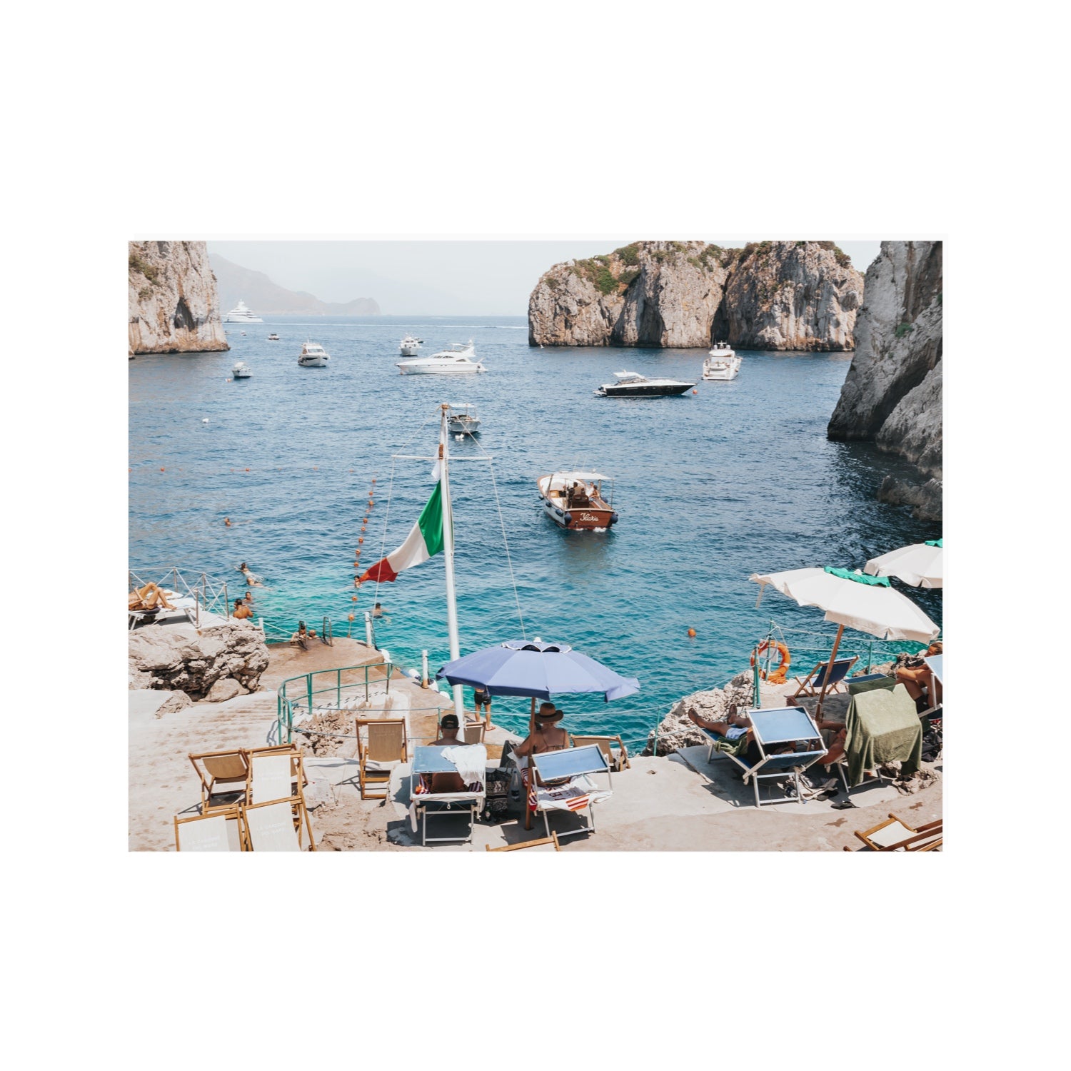 Smooth Sailing fine art print, Capri, Italy, 30 x 40 in, Unframed, Fine Art Canvas