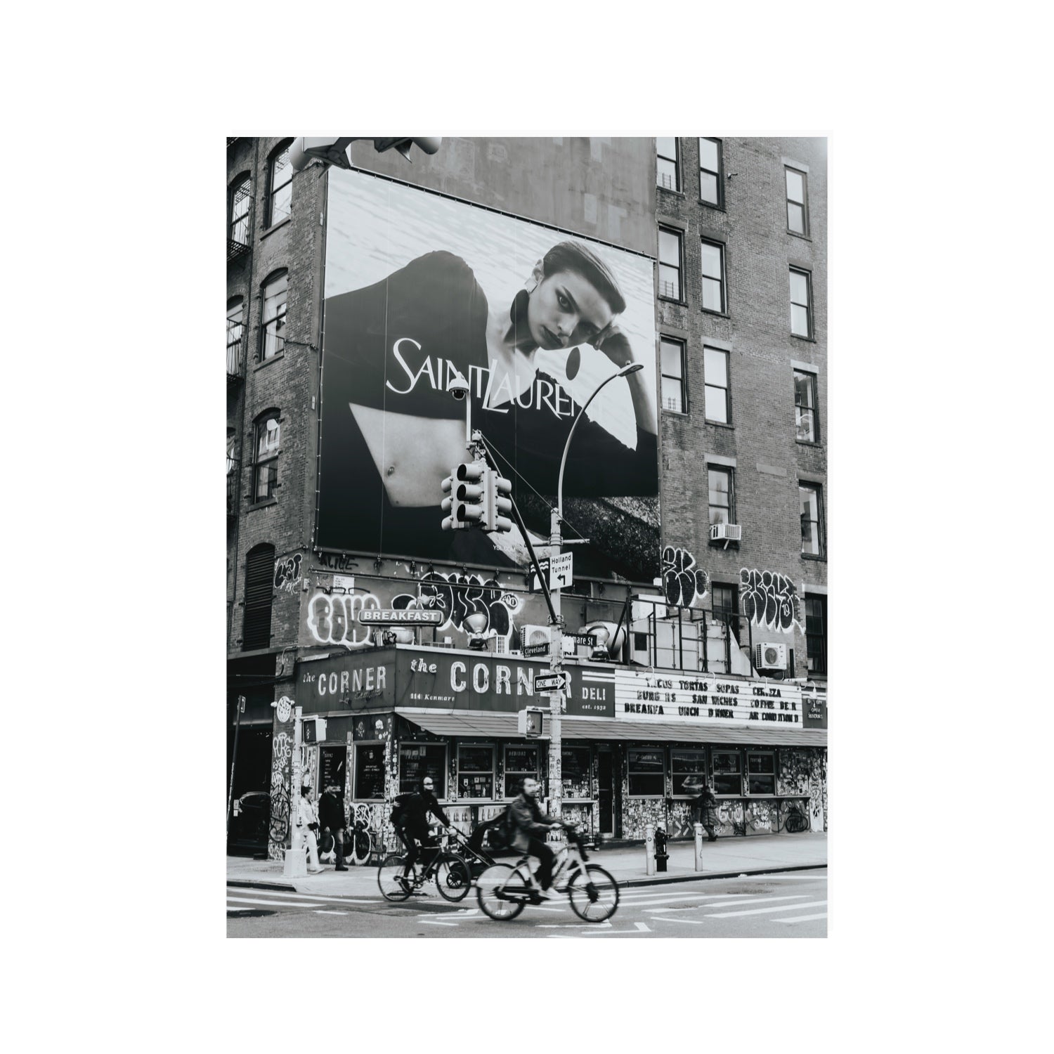 Runway To Rooftops New York NYC Black & White wall art 30 x 40 in unframed fine art canvas